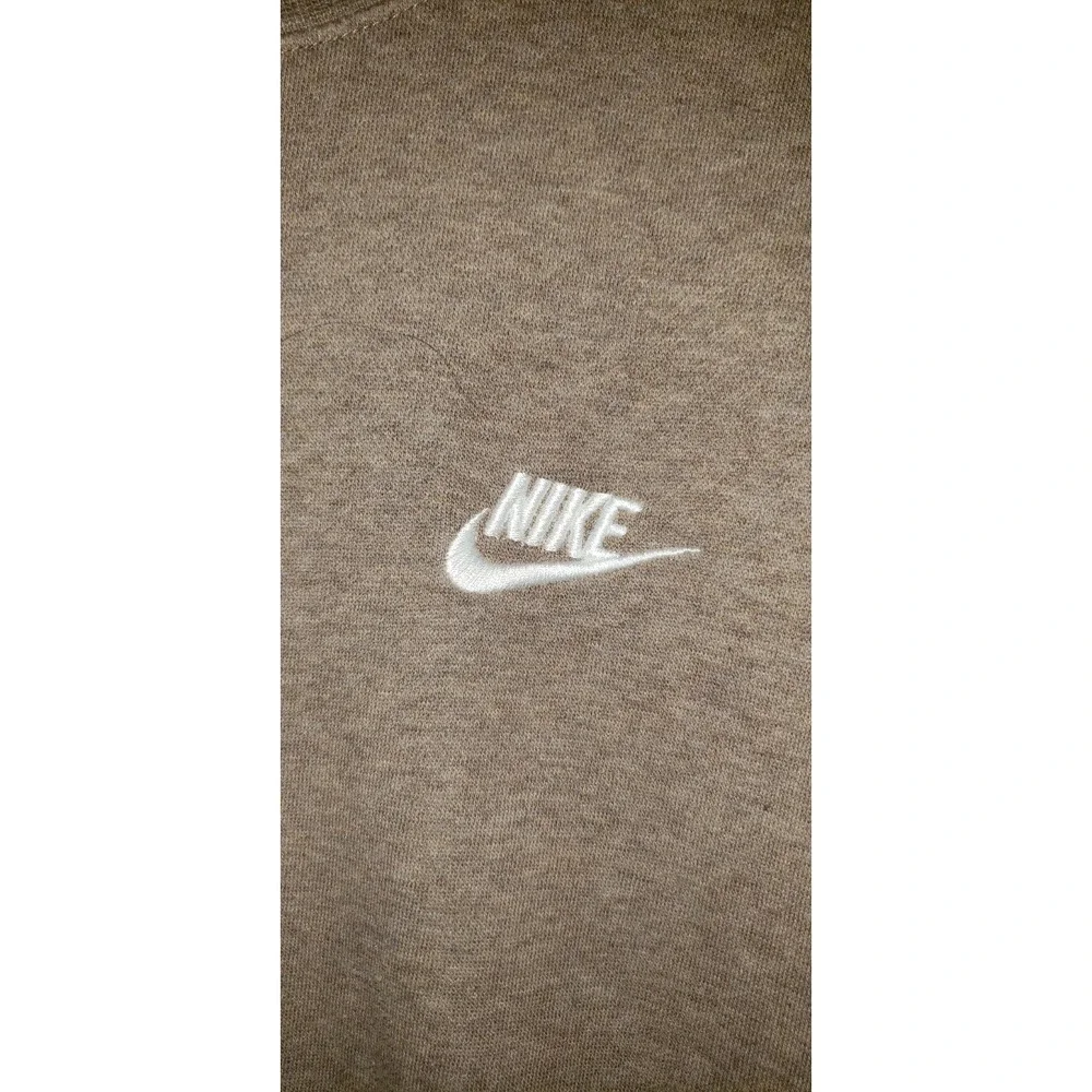 Nike Sportswear Club Fleece Crewneck Sweatshirt Brown Mocha Futura Logo Mens M